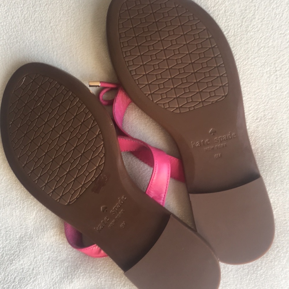 NWT Kate Spade hot pink thong sandals sz 6 - Picture 3 of 5